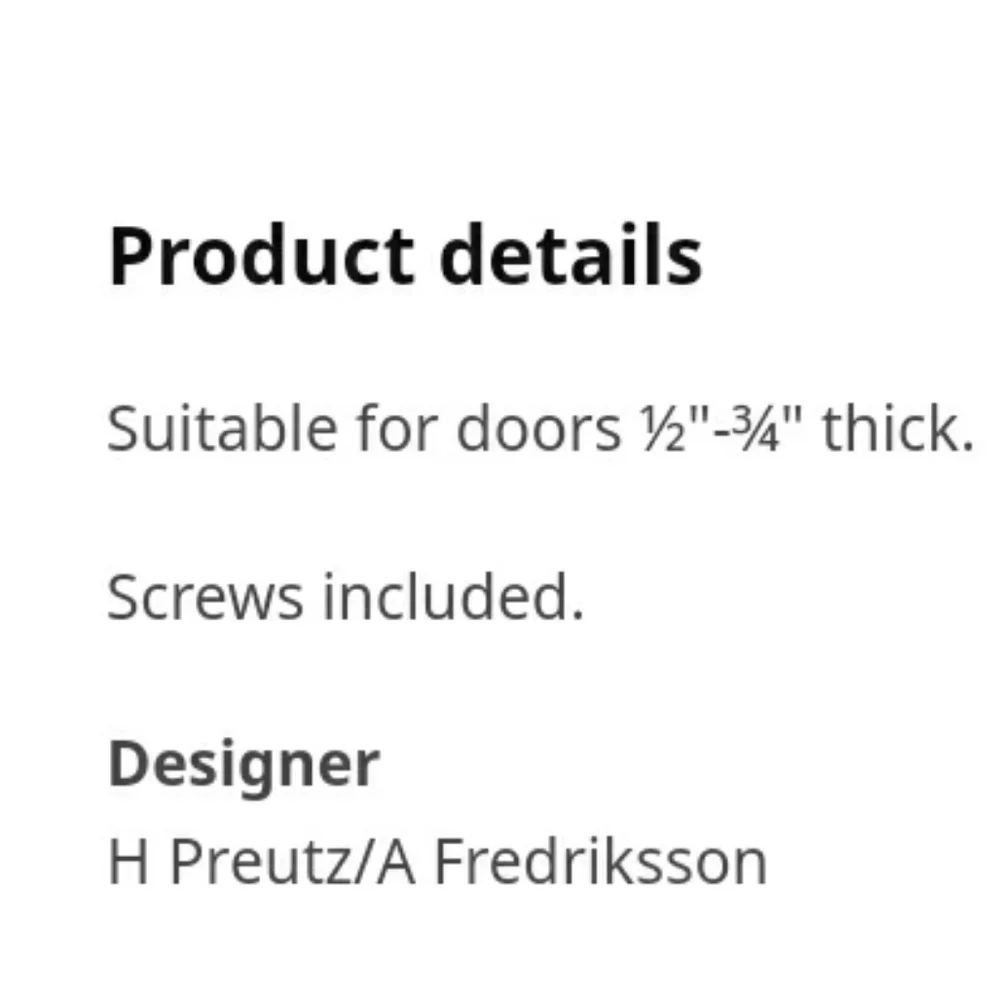 Ikea Gubbarp Door Pull Handles x 2 (4 Total)